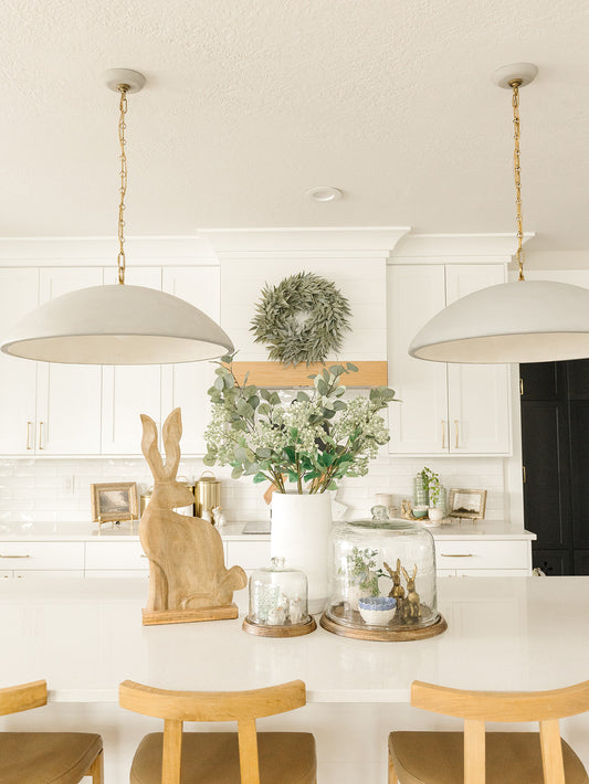 Wavy Glass Cloches with Wood Base - 3 Sizes