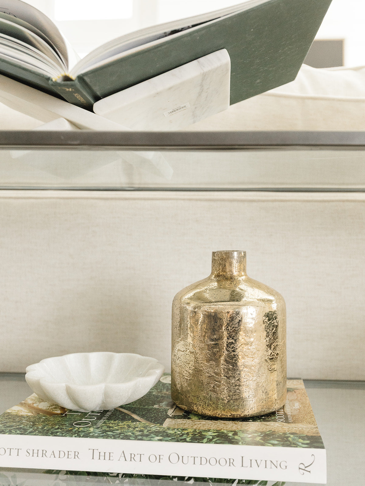 Small Antique Gold Bottle Vase - 3 Sizes