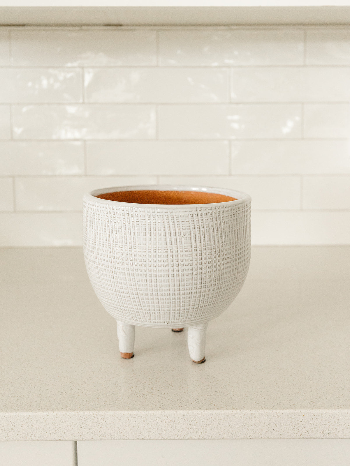 White Footed Planter