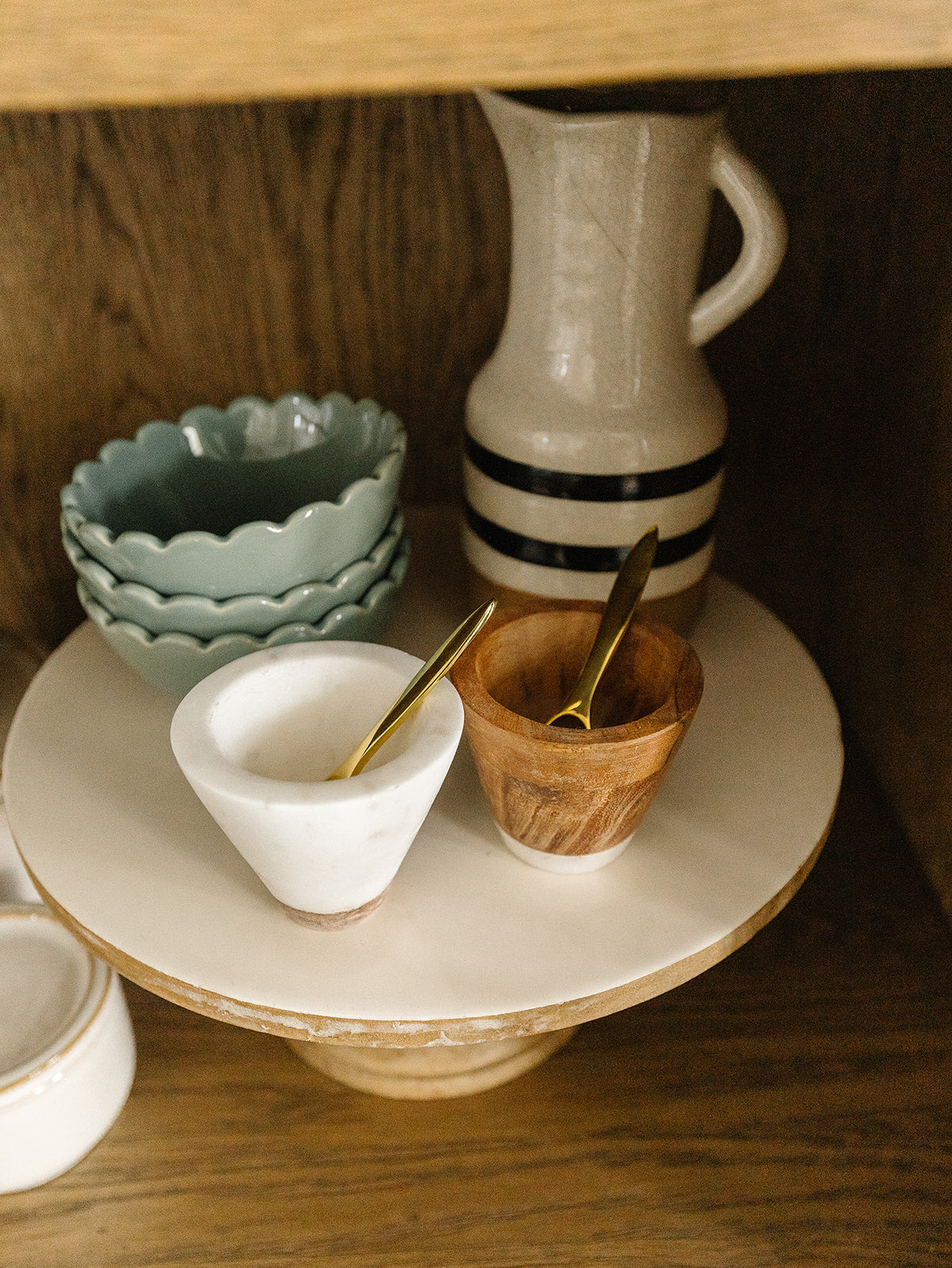 Marble and Mango Pinch Pots - Set of 2