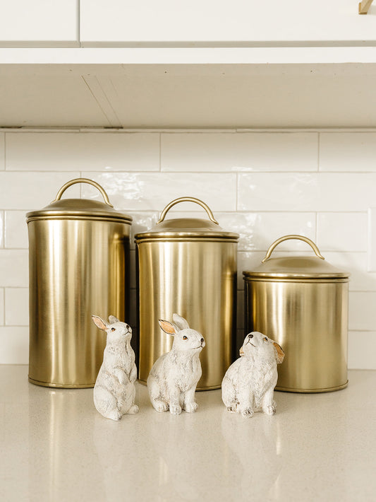 Gray Bunnies - Set of 3 - 2 sized sets available