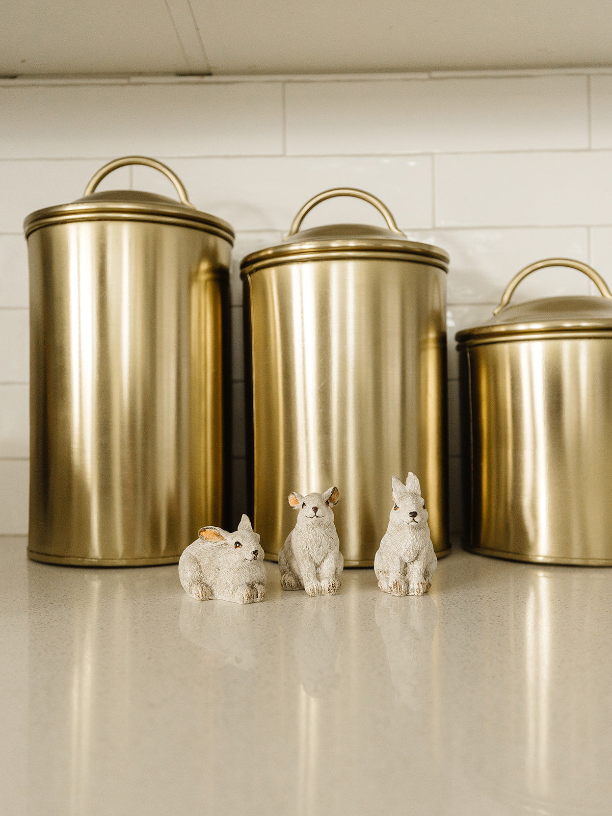 Gray Bunnies - Set of 3 - 2 sized sets available