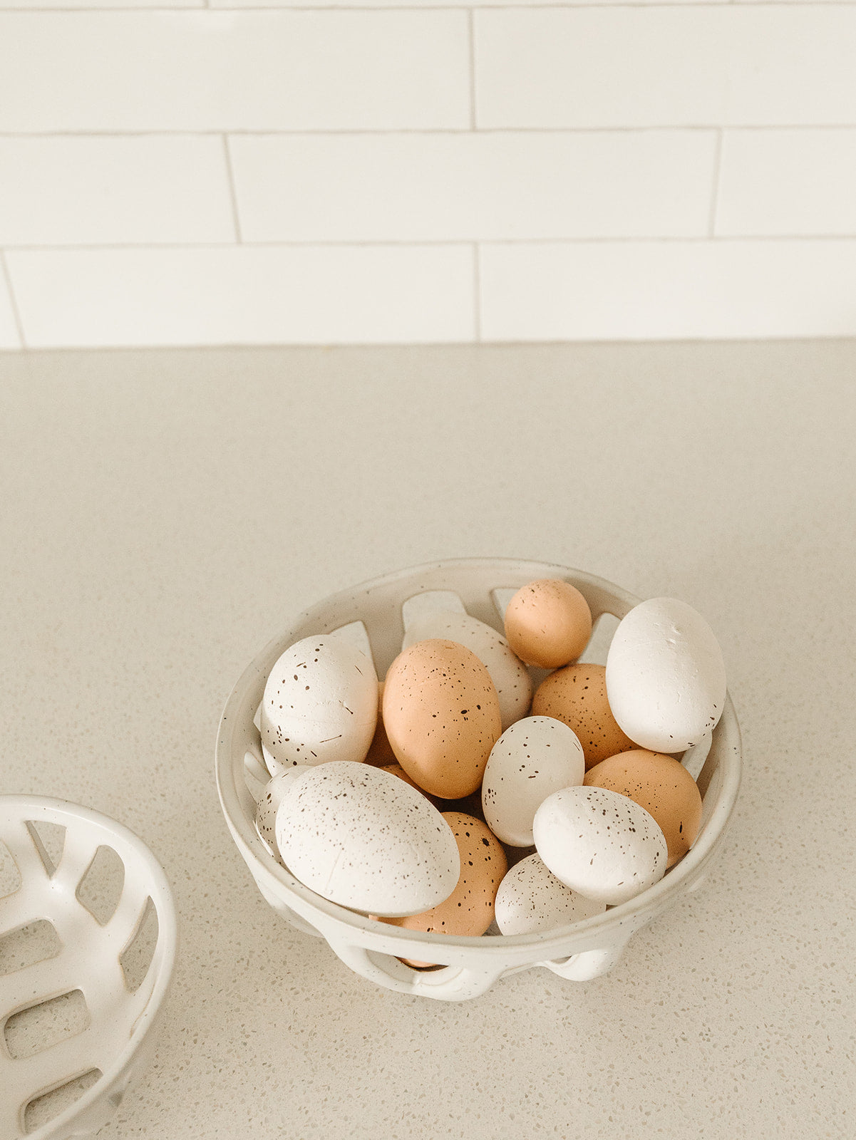 Stoneware Basket Bowls - Set of 2