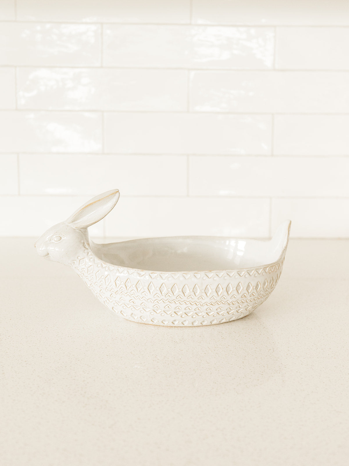 Stoneware Rabbit Bowl