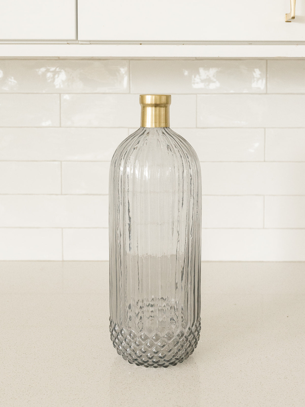 Gray Pressed Glass Vase - 3 Sizes
