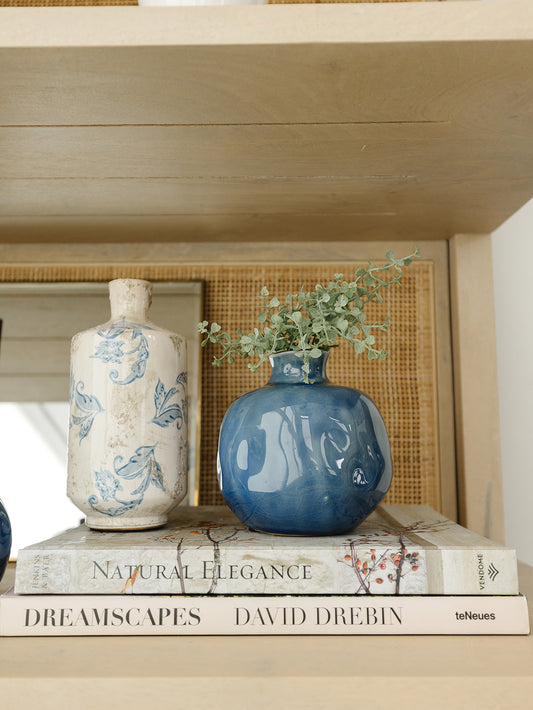 Blue Patterned Vase - 3 Styles