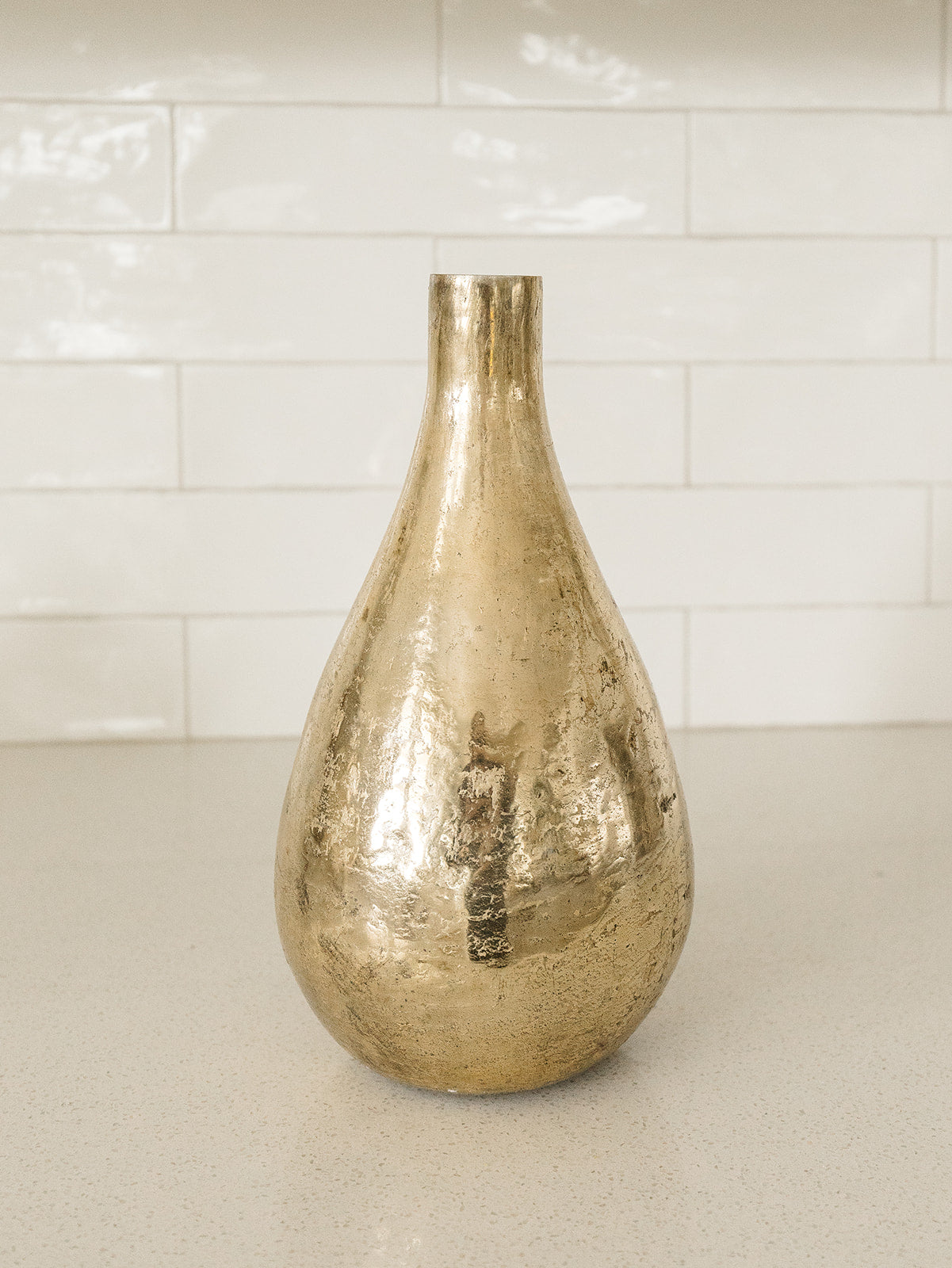 Small Antique Gold Bottle Vase - 3 Sizes