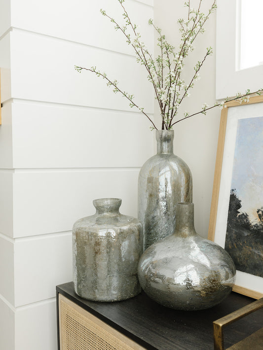 Antique Light Green Bottle Vase - 3 Sizes