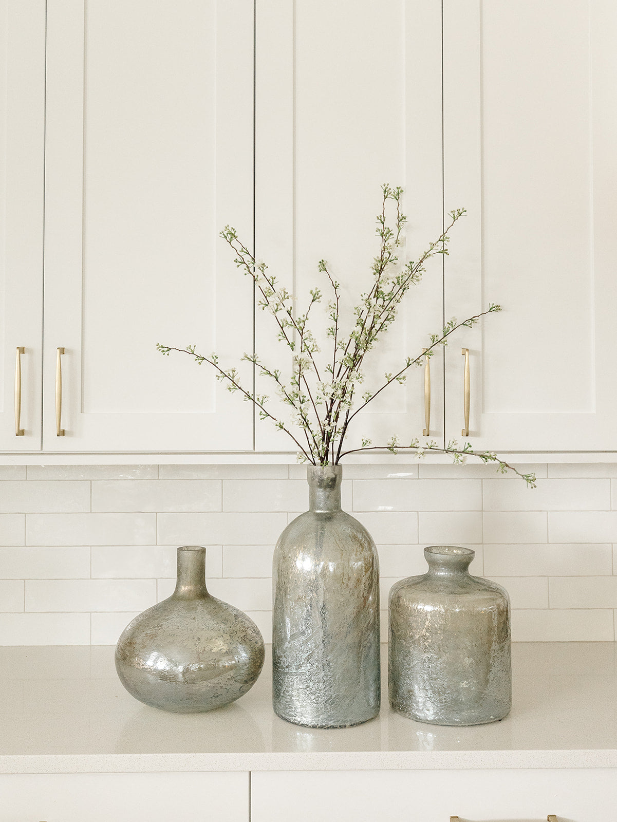 Antique Light Green Bottle Vase - 3 Sizes