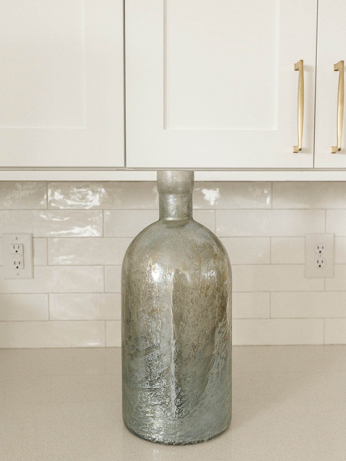 Antique Light Green Bottle Vase - 3 Sizes