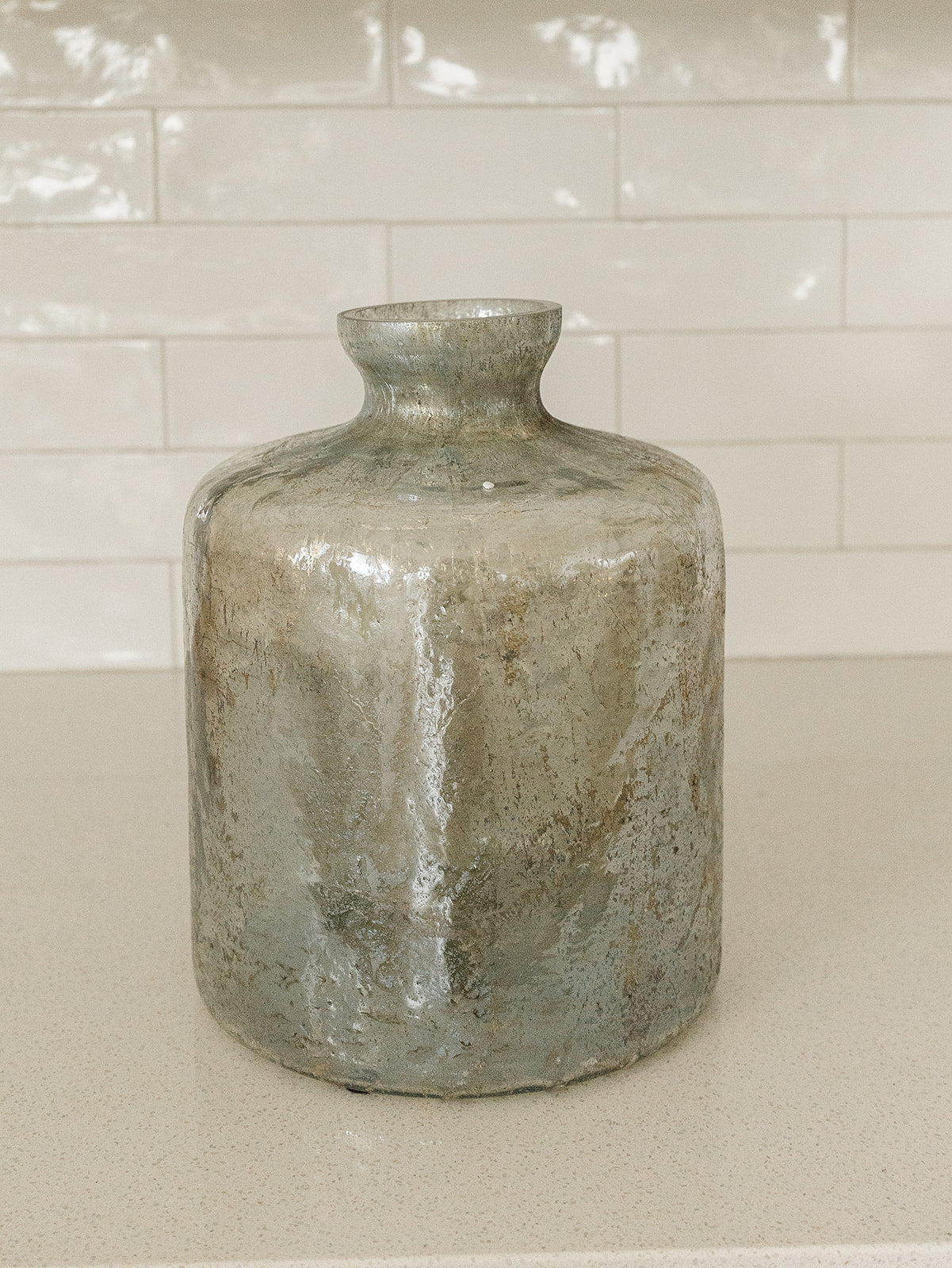 Antique Light Green Bottle Vase - 3 Sizes
