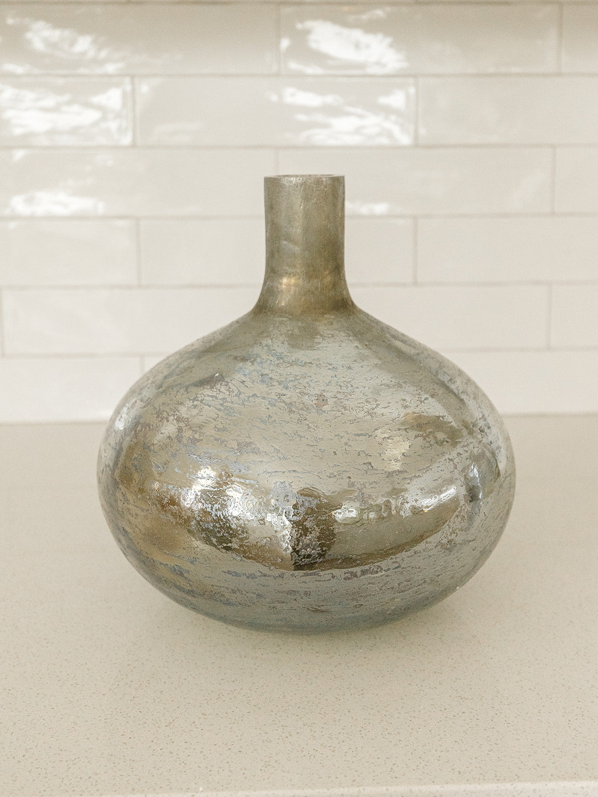 Antique Light Green Bottle Vase - 3 Sizes