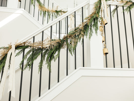 Gold Metallic Mimosa Garland - 6'