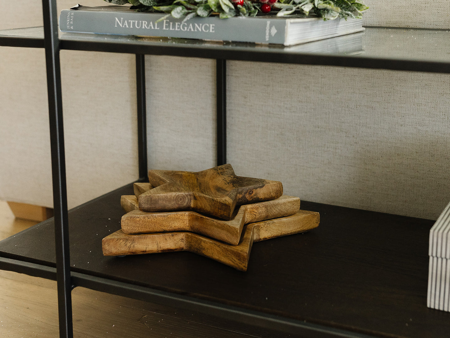 Mango Wood Star Trays - Set of 3
