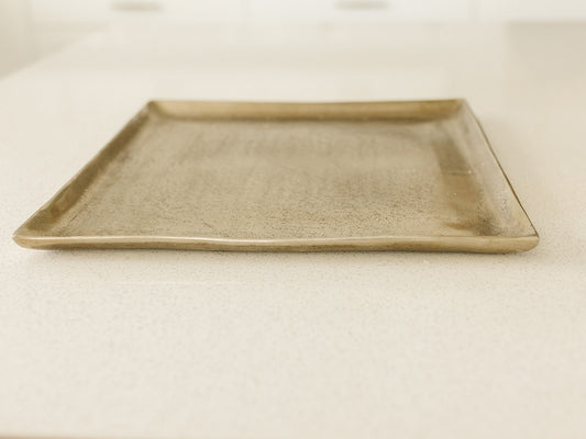 Gold Square Metal Tray