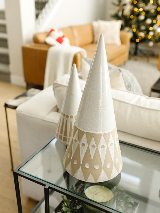 Local pick up only on this one- Ceramic Cream and Taupe Tree - 20"