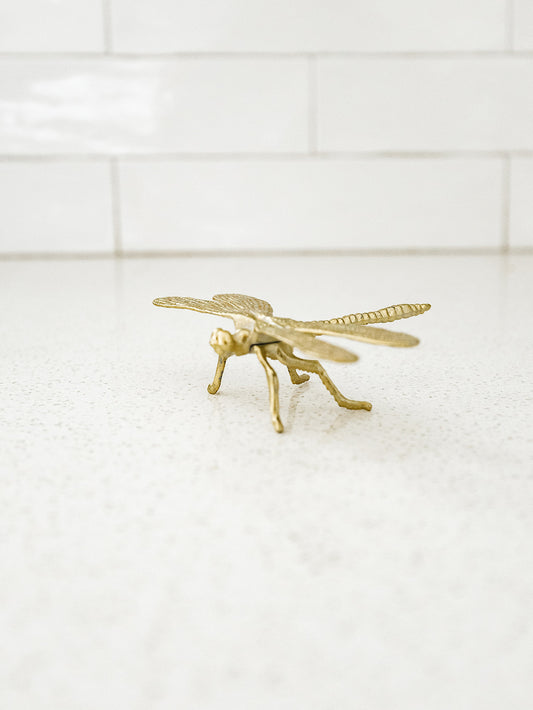 Pewter Dragonfly with Gold Finish