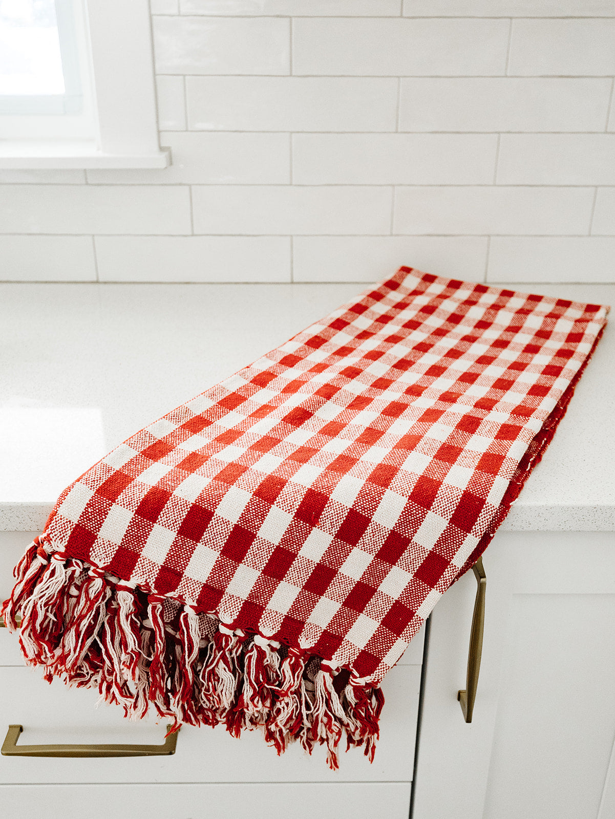 Red Gingham Throw - 40"x50"
