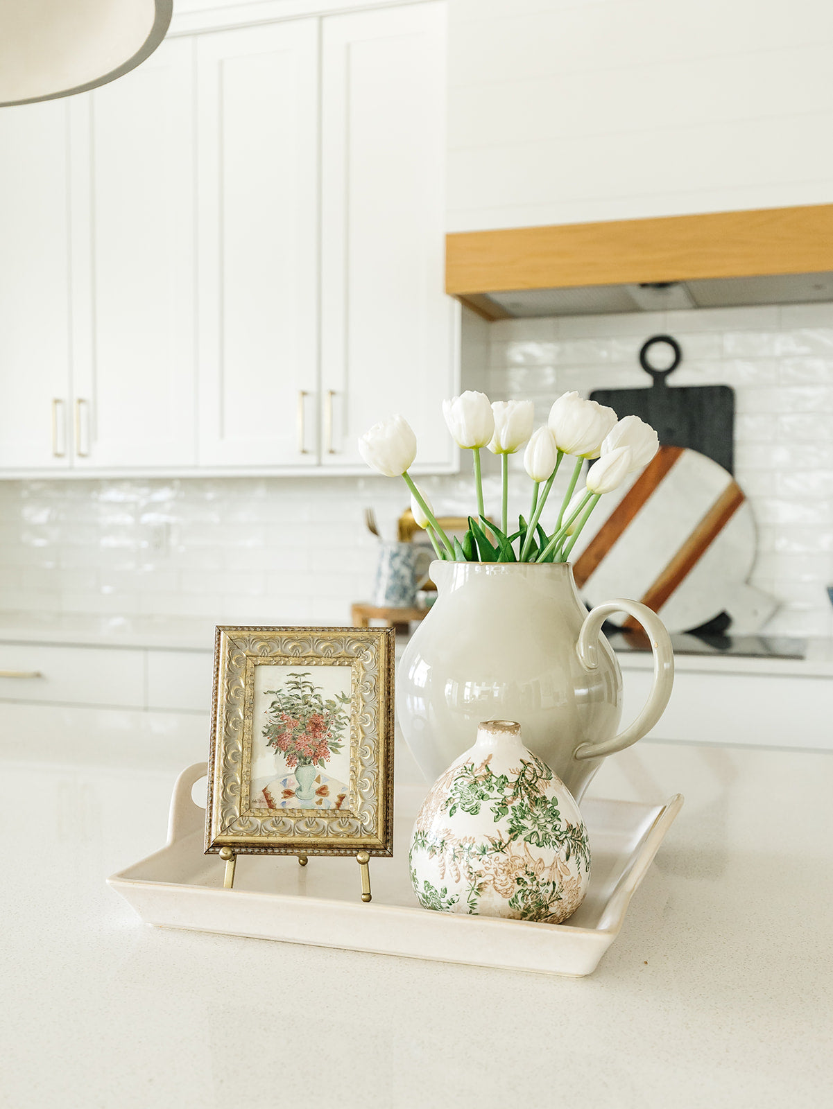 Antique White Stoneware Tray - local pick up only on this item 
