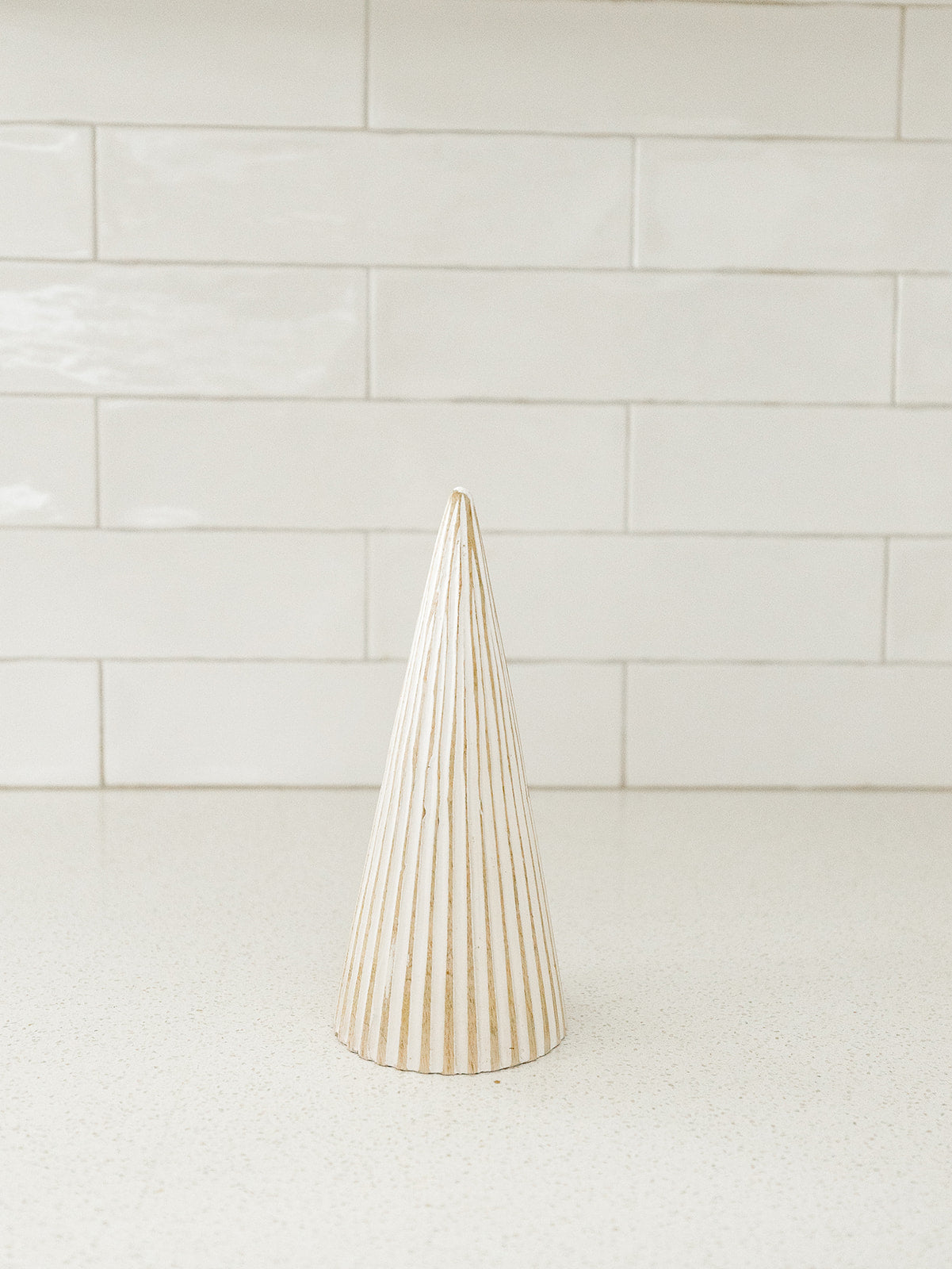 Natural and White Lined Tree - 3 Sizes