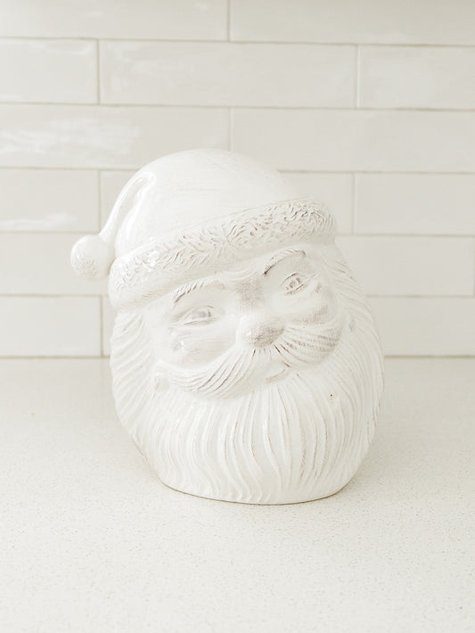 White Santa Cookie Jar