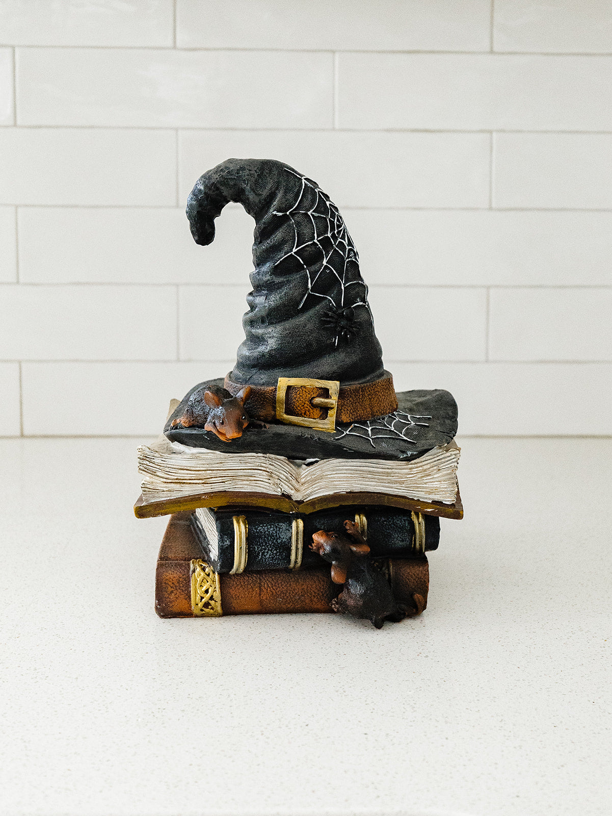 Resin Halloween Stacked Books