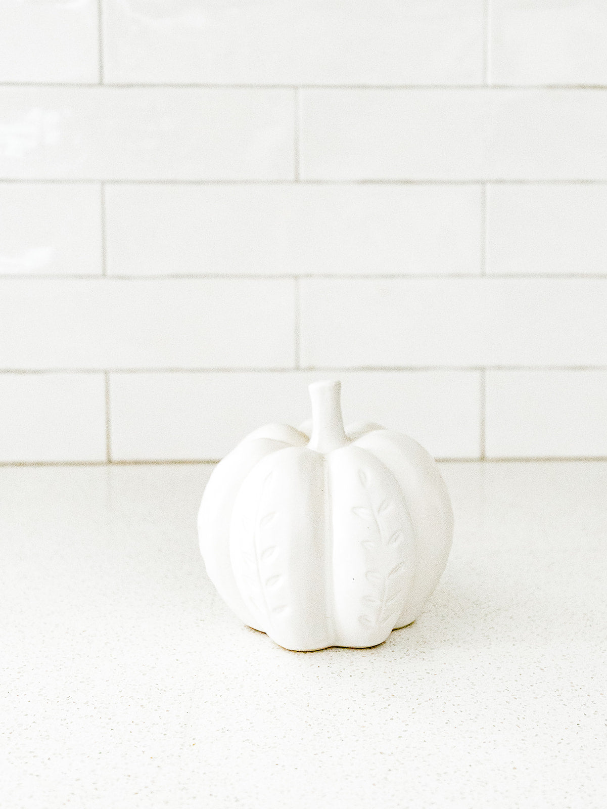White Ceramic Pumpkin - 2 Sizes