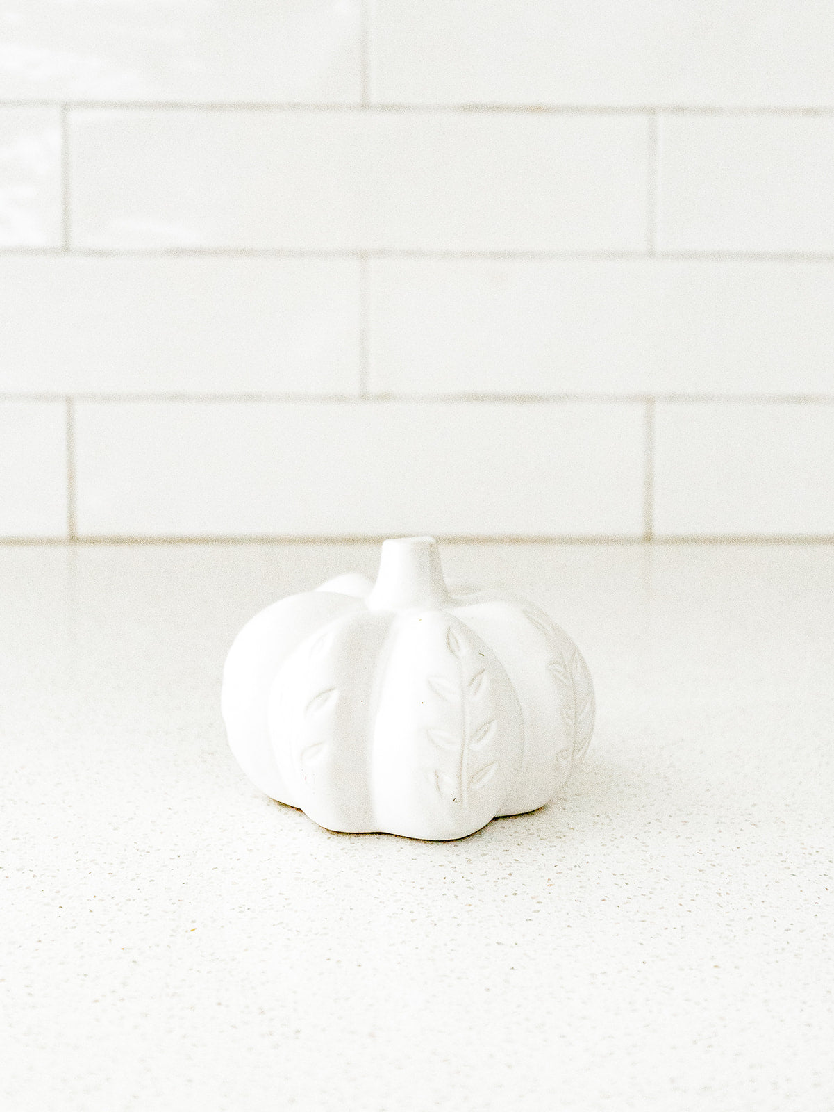 White Ceramic Pumpkin - 2 Sizes