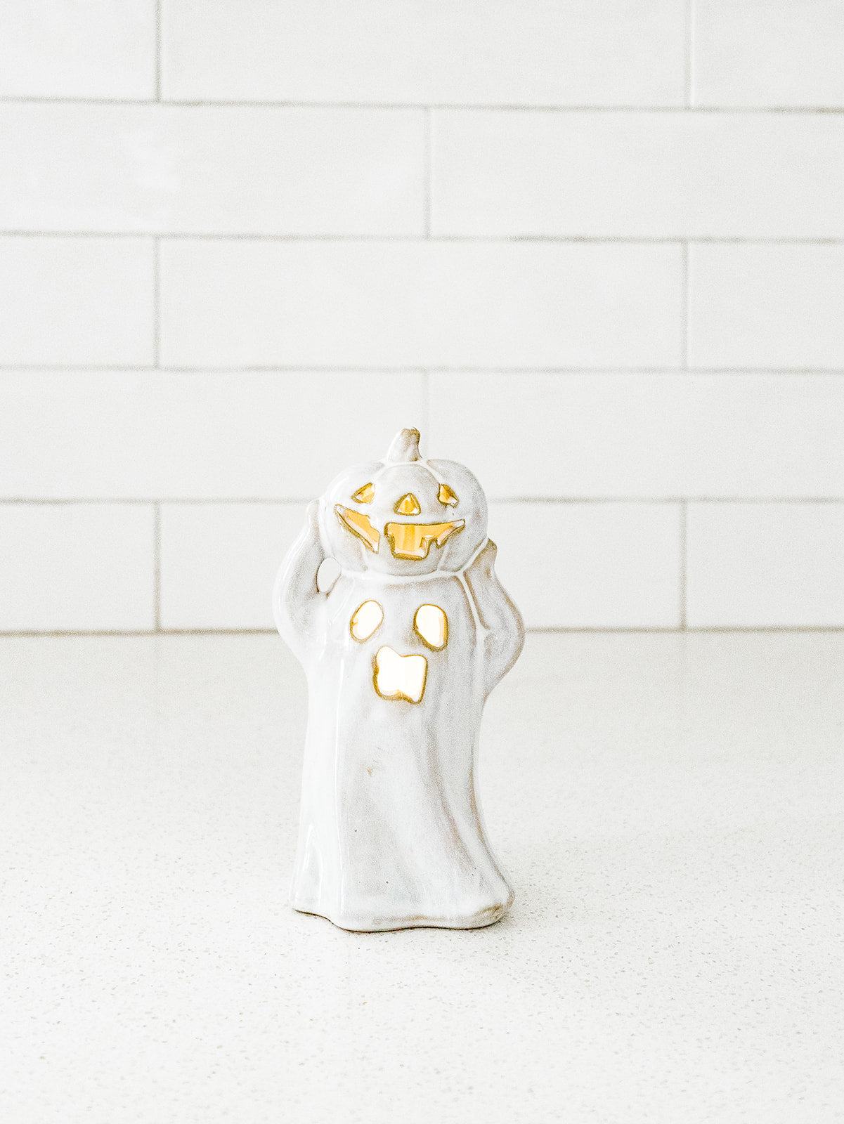 Lighted Pumpkin Ghost