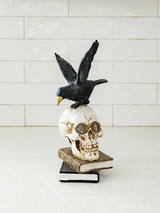 Skeleton on Book with LED Eyes - 2 Styles