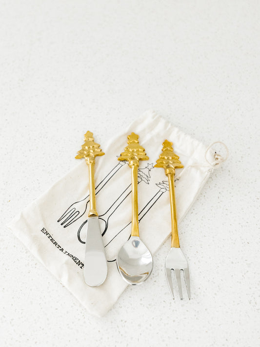 Appetizer Utensils with Tree - Set of 3