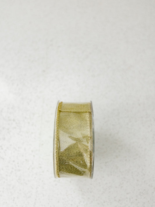 Gold Metallic Sheer Ribbon 1.5"
