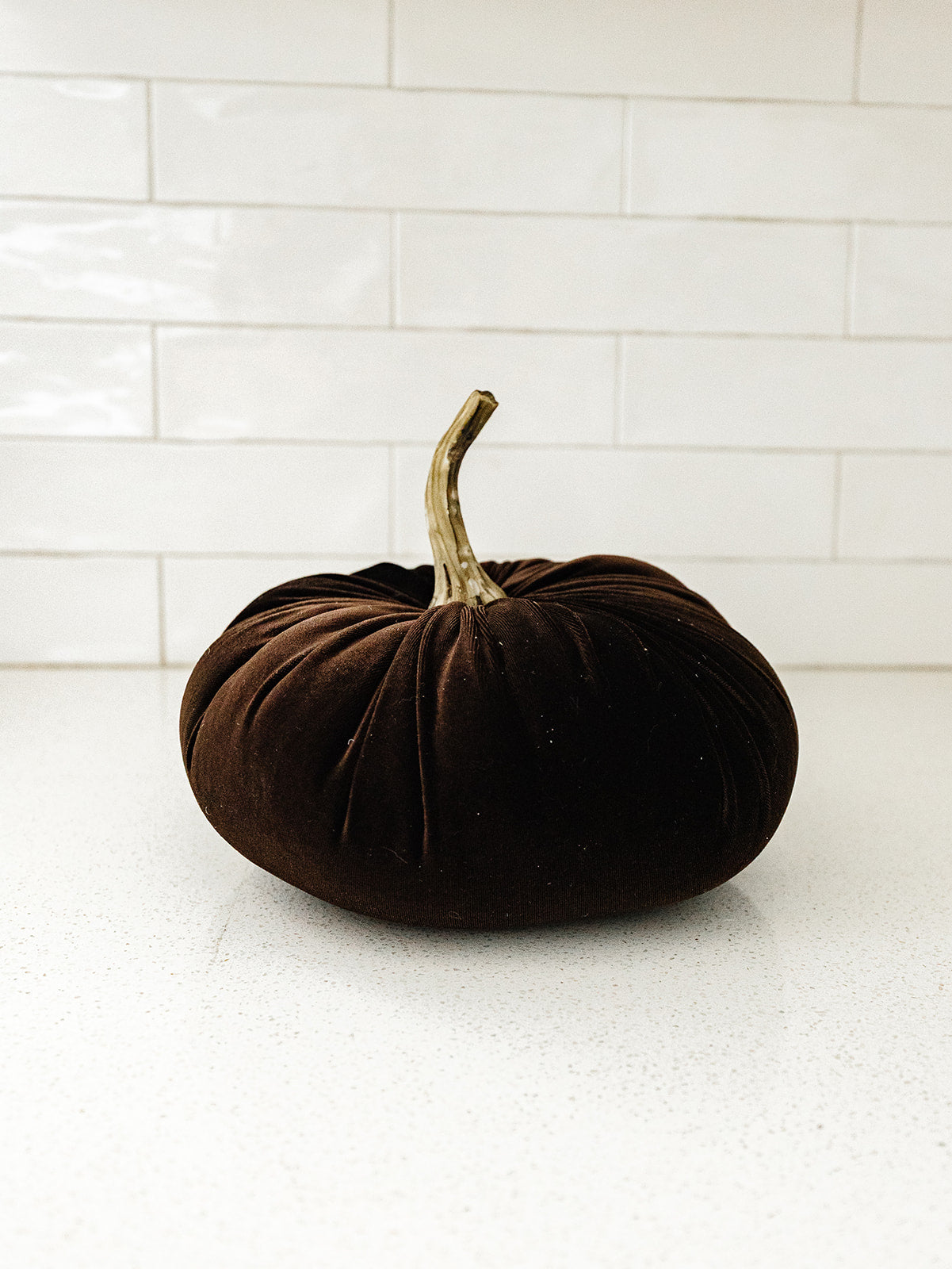 Brown Velvet Pumpkin