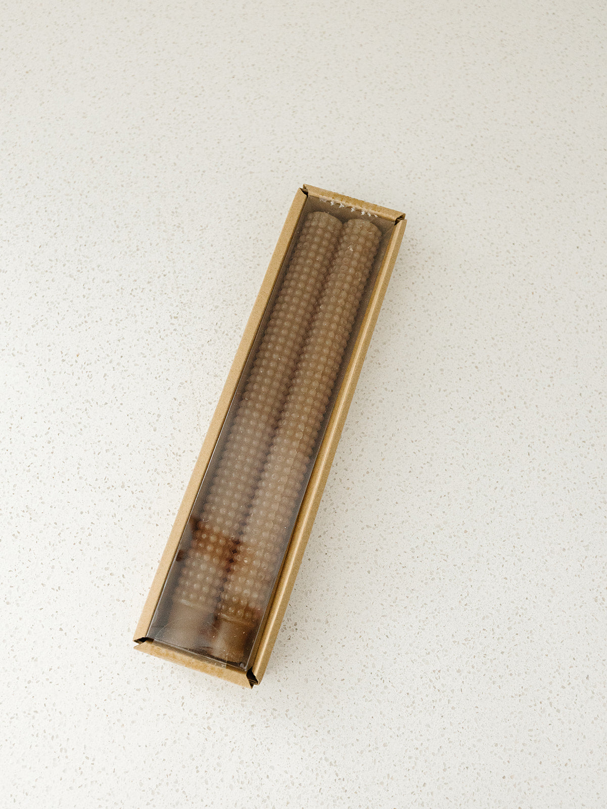 Brown Hobnail Taper - Set of 2