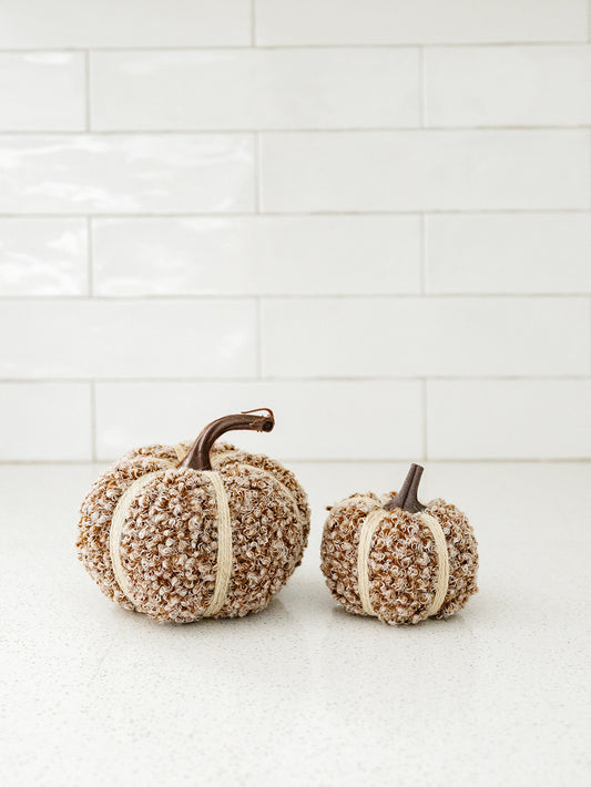 Brown Texured Pumpkin - 3 Sizes
