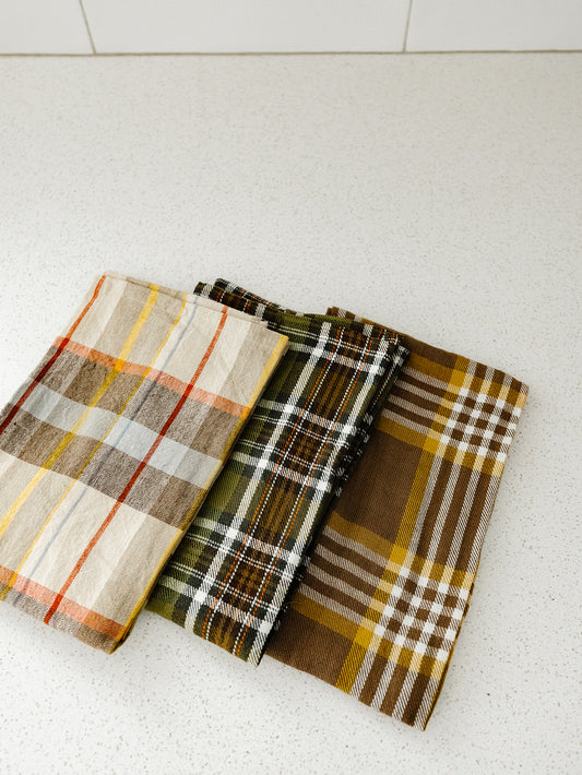 Fall Multi Colored Tea Towels - Set of 3