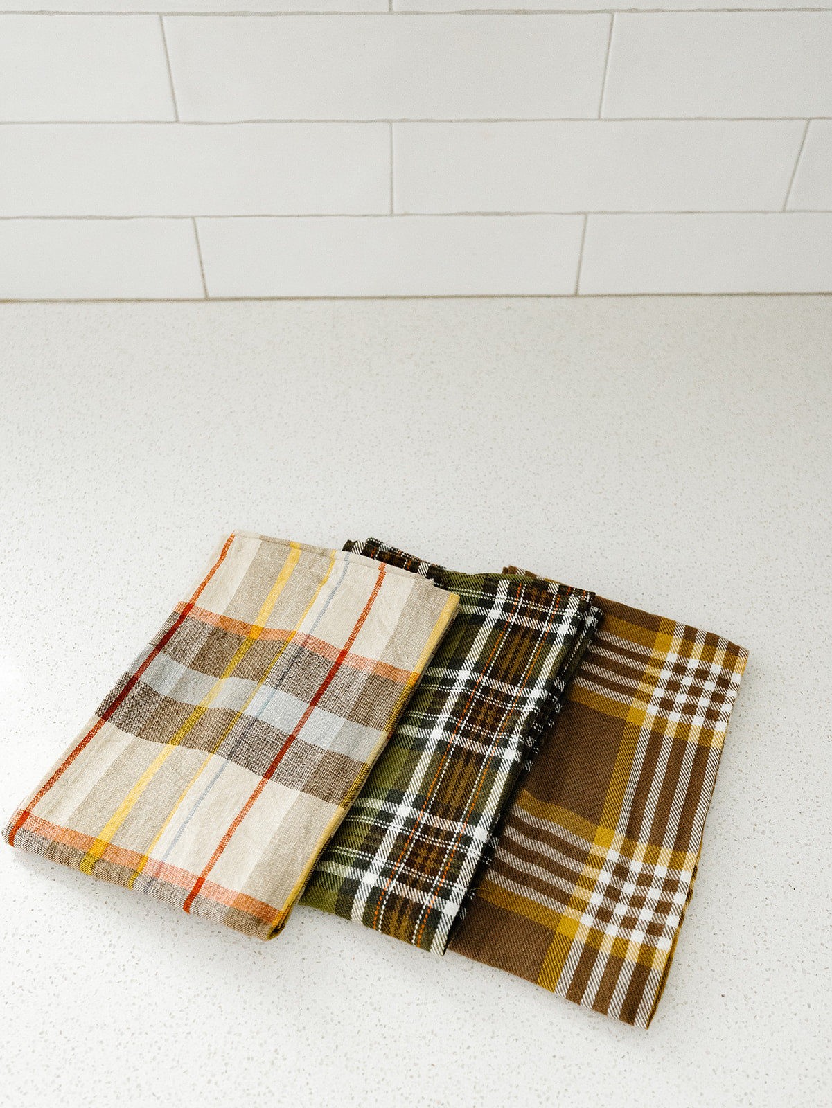 Fall Multi Colored Tea Towels - Set of 3