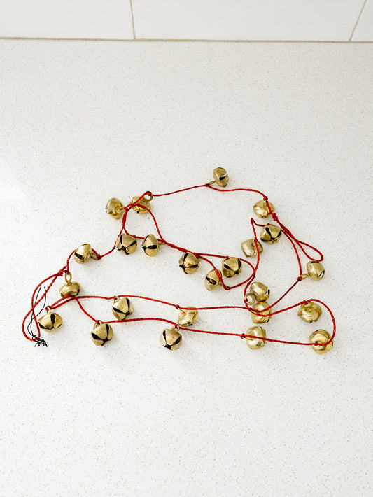 Bell Garland on Red Cord - 72"