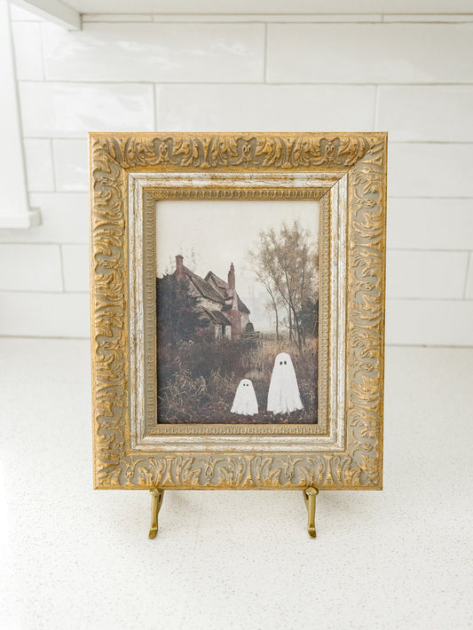 Halloween Ghosts in Autumn Framed Art