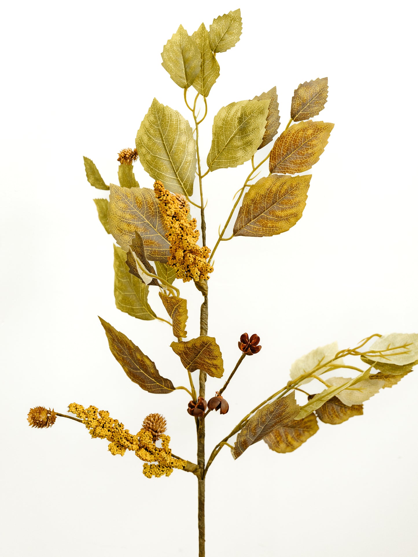 Green Birch Leaves Stem - 30”