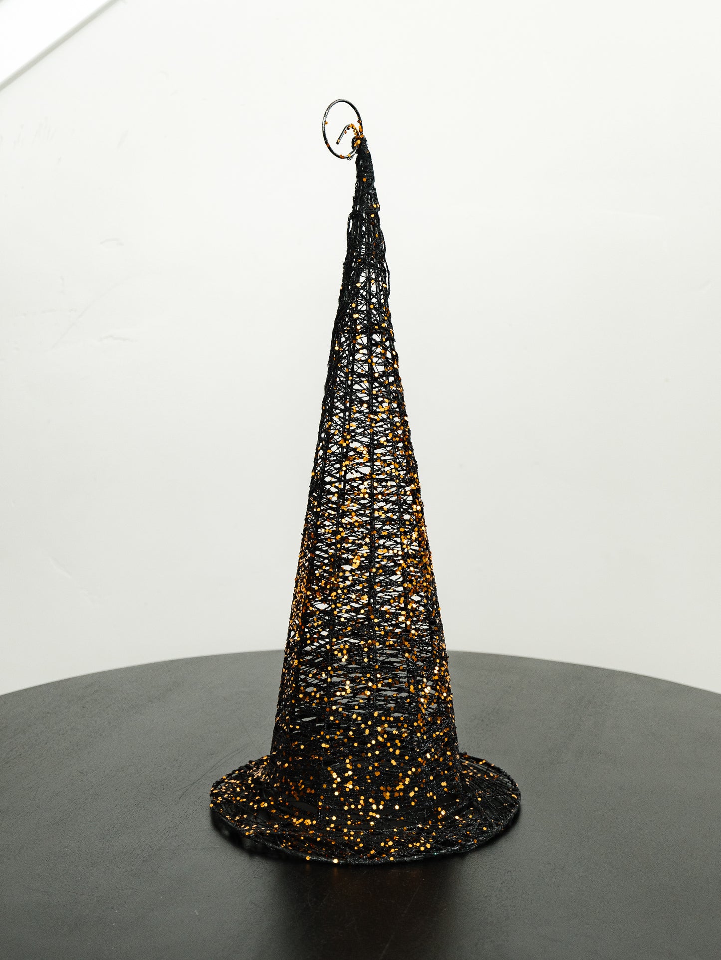 Black Glitter Wire Witches Hats - 3 Sizes