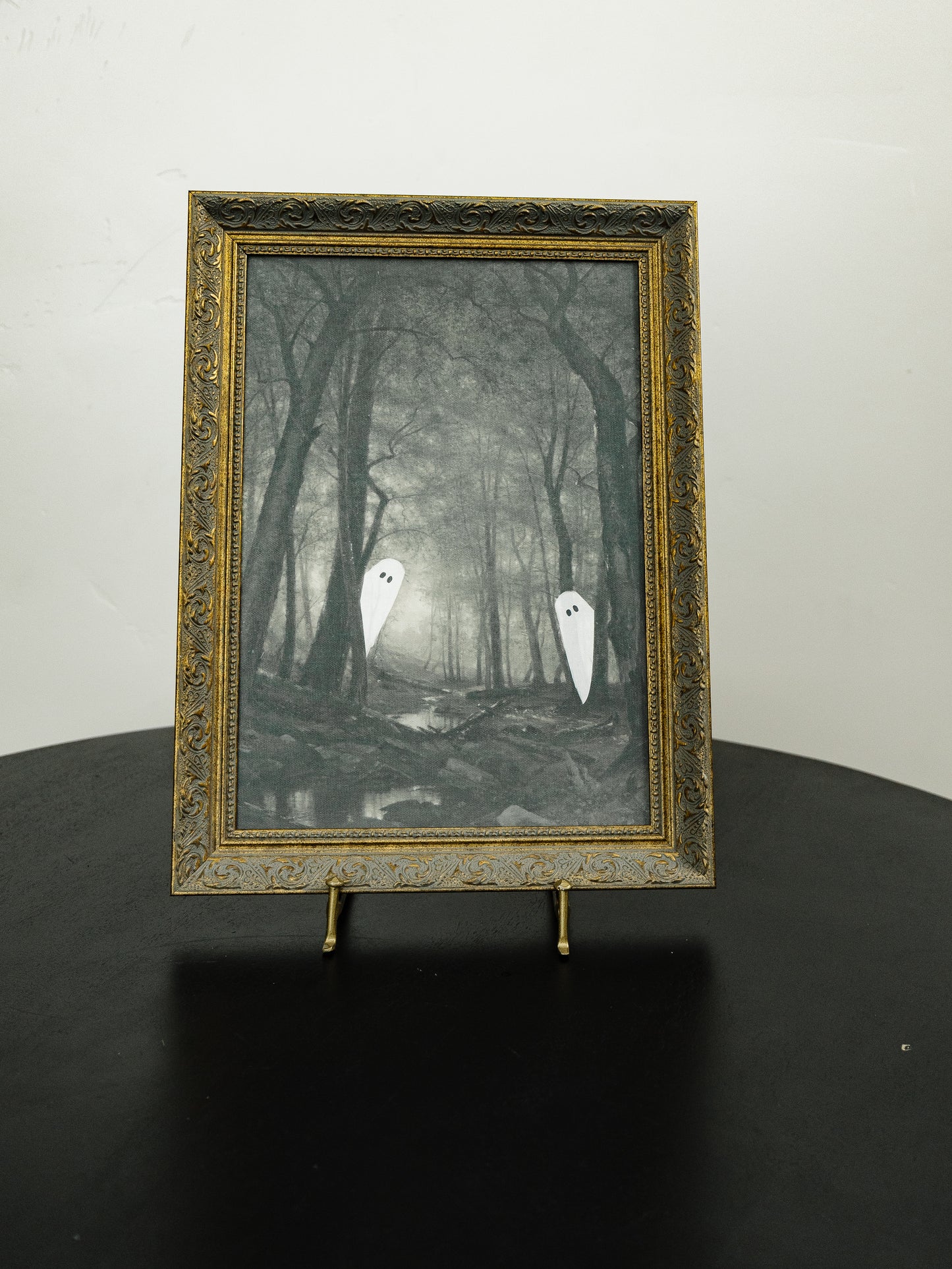 Halloween Peeking Ghost Framed Art