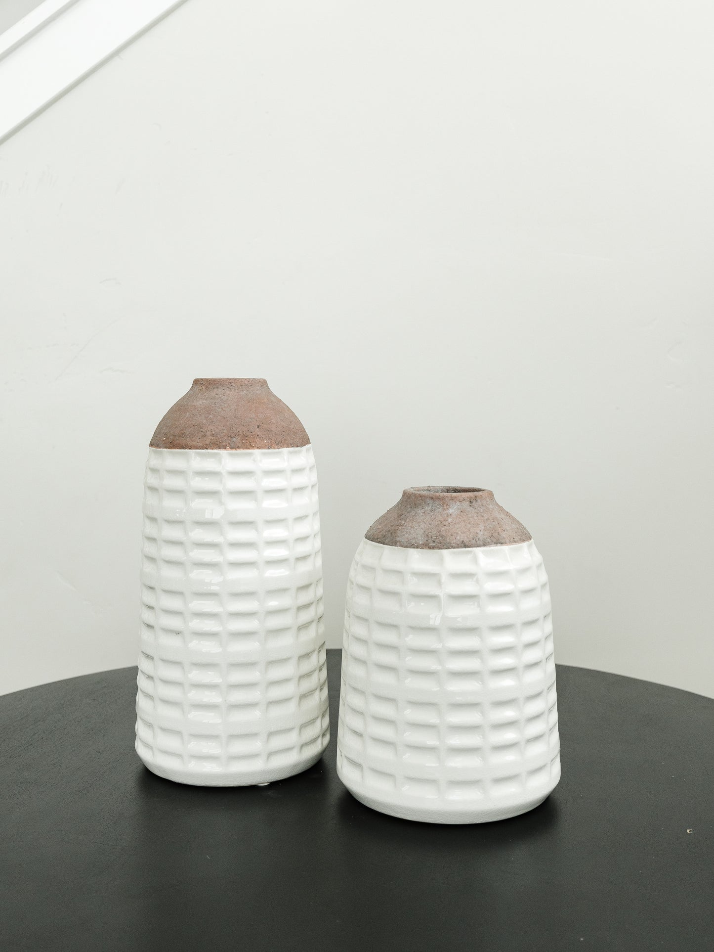 Unglazed Rim Vase - 2 Sizes