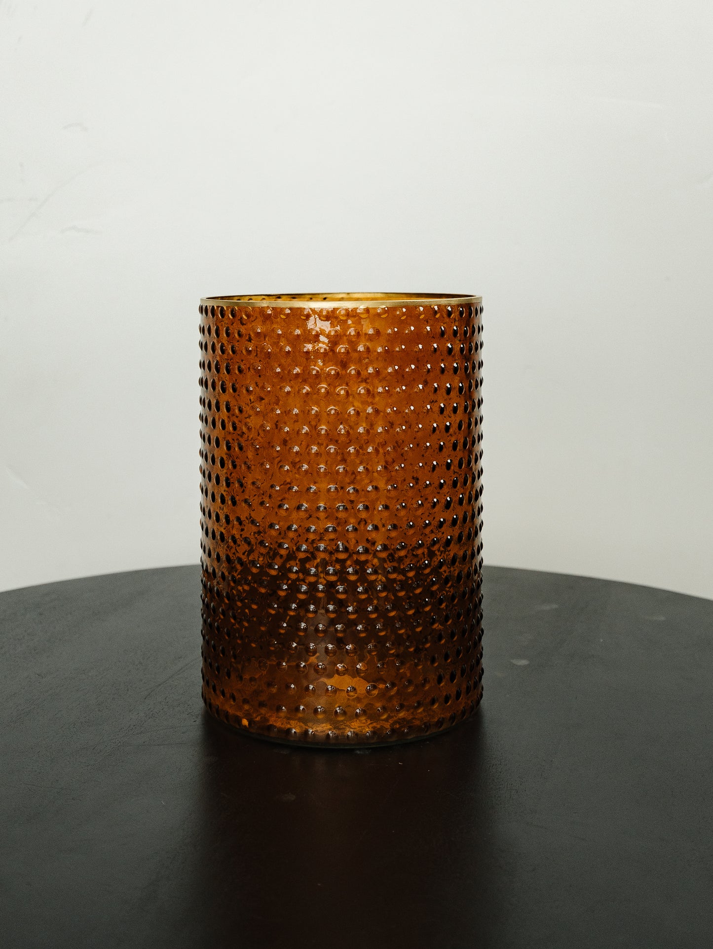 Brown Dot Embossed Vase with Gold Rim - 3 Sizes