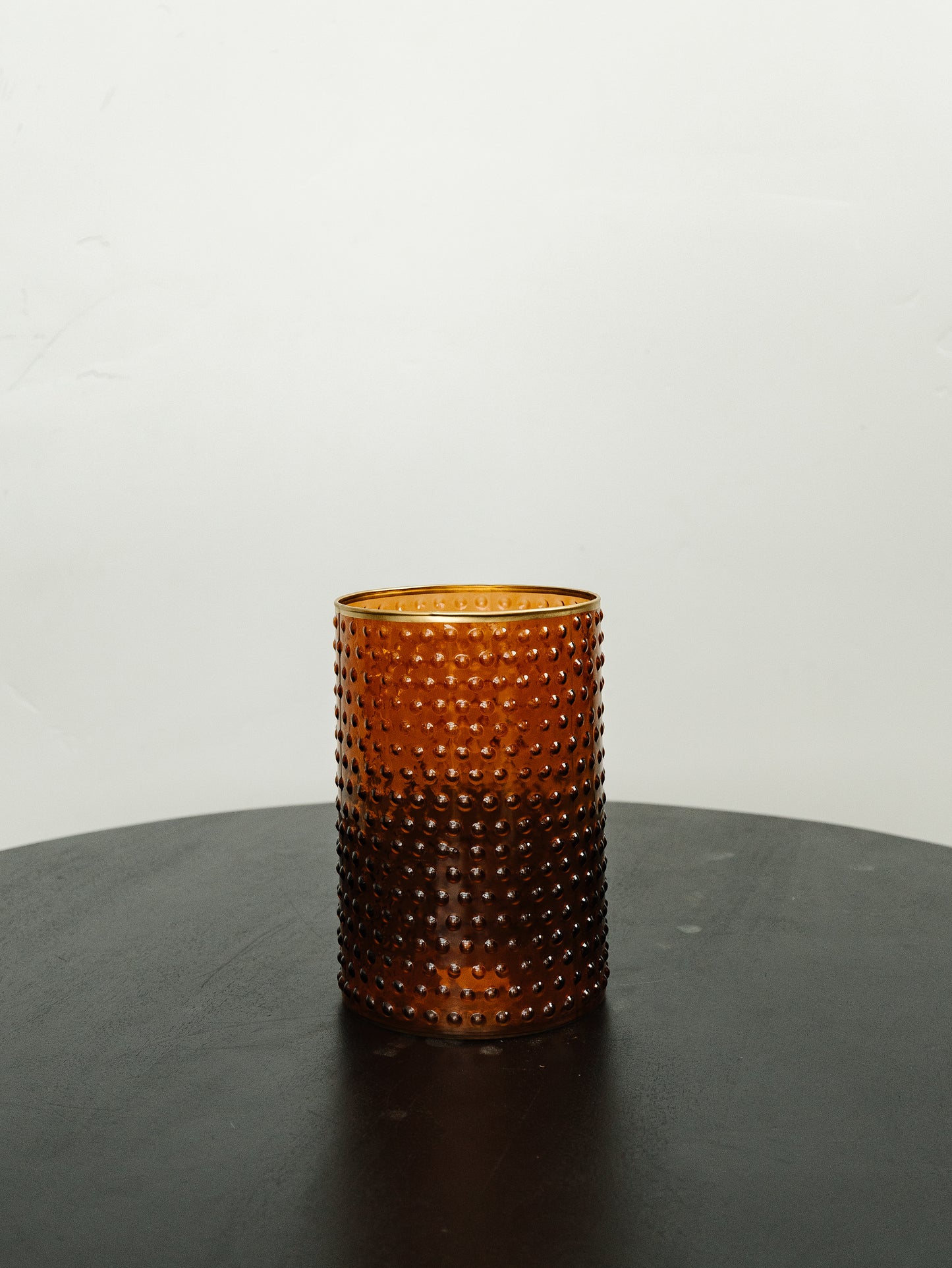 Brown Dot Embossed Vase with Gold Rim - 3 Sizes