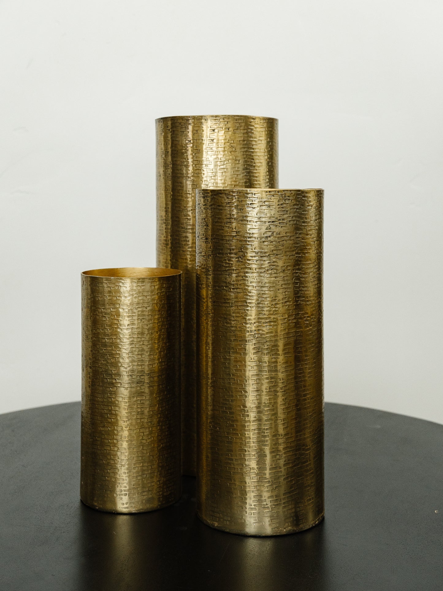 Textured Antiqued Gold Vase - 3 Sizes