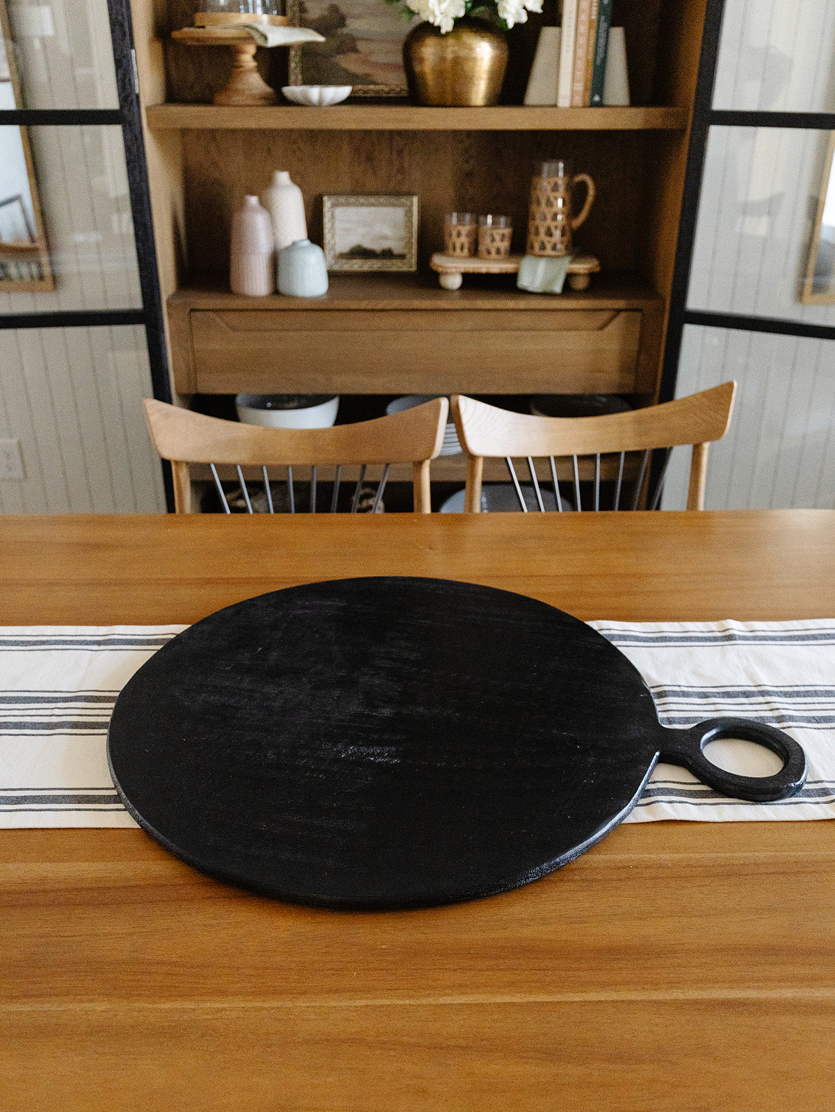 Black Stripe Table Runner