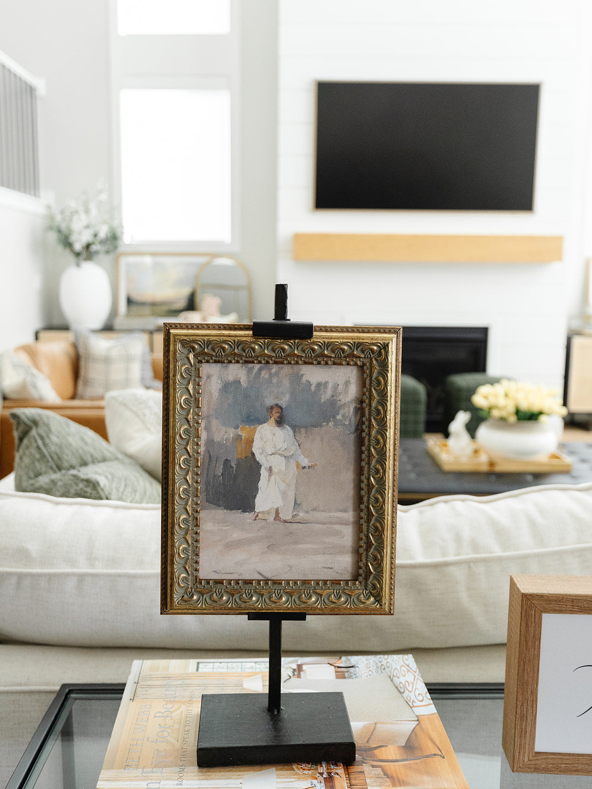 Floating Photo Frame with Metal Stand