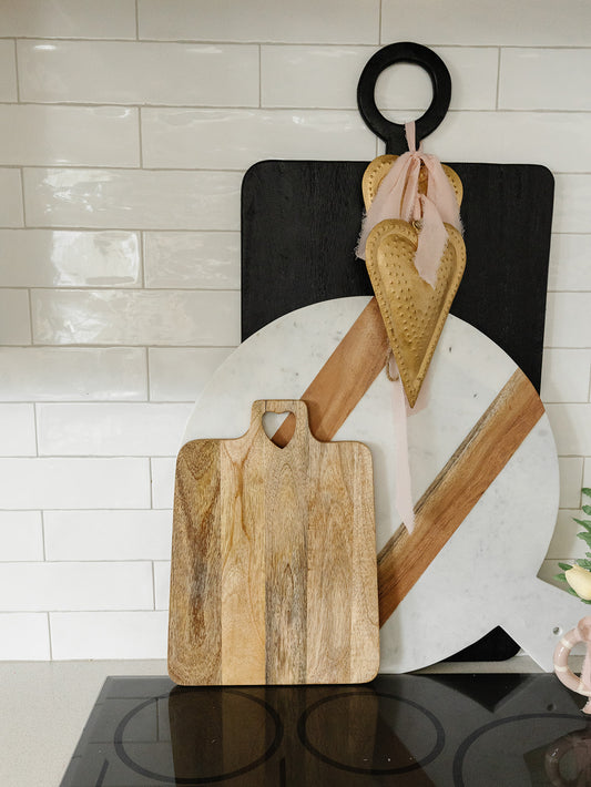 Antique Brass Metal Hearts - Set of 2