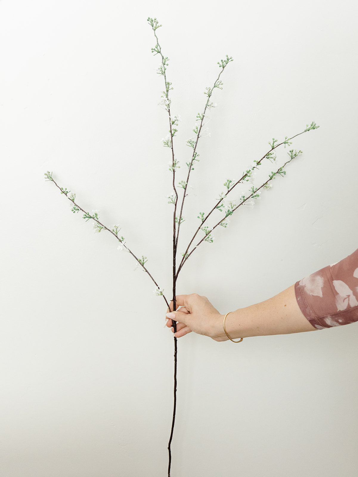 Hoary Willow Stem in White- 46"